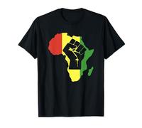 Africa Black Fist Africa Map T-Shirt