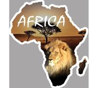 Africa Lion - 15x13,5cm - Sticker/Autocollant