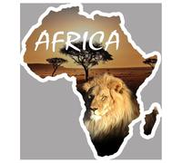 Africa Lion - 5x4,5cm - Sticker/Autocollant