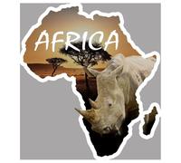 Africa Rhinocéros - 20x18cm - Sticker/Autocollant