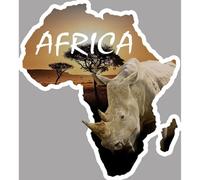 Africa Rhinocéros - 5x4,5cm - Sticker/Autocollant