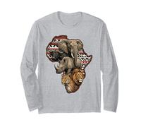 Africain Big Five Animals Safari Wildlife Tribal Continent Manche Longue
