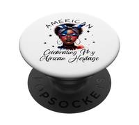 African American Celebrating My African Heritage Sunglasses PopSockets PopGrip Adhésif