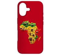 African Animal Map Juneteenth Flag Colors Pride Black Africa Coque pour iPhone 17