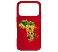 African Animal Map Juneteenth Flag Colors Pride Black Africa Coque pour iPhone 17 Pro