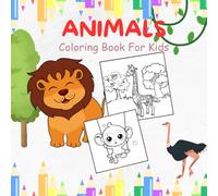 African Animals Coloring Book: For Kids with easy to Color Cute Art for Creativity, Learning, Relaxation, and More | 8.5 x 8.5 in | 80+ pages | 40+ ... … Gift for Vacation, Children, and Free Time