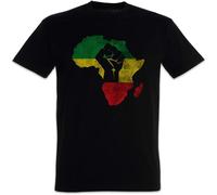 African Fist Men T-Shirt Fit Casual Graphic Short Sleeve Tops Black M