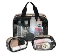 African Grasslands Zebra Trousse de maquillage de voyage pour homme et femme - Grande trousse de toilette translucides zèbre - Grande trousse de toilette - Organiseur d'articles de toilette, couleur,