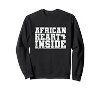 African Heart Inside Continent Carte de l'Afrique Sweatshirt