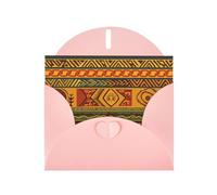 African National Patterns Carte de vœux horizontale en papier nacré pour cartes d'anniversaire et toutes les occasions, rose