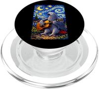 African Parrot Playing Guitar Whimsical Art Music Camping PopSockets PopGrip pour MagSafe