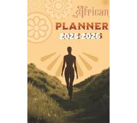 African Planner 2025-2026 with Vibrant Print and Biblical, Motivational Text