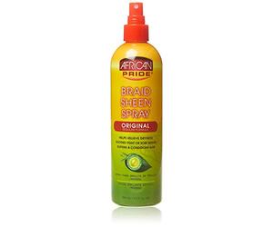 African Pride Braid Sheen Spray Original Vapo pour les Cheveux 12 oz