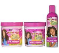 African Pride Dream Kids Olive Miracle Pudding démêlant à rebond rapide, revitalisant sans rinçage et hydratant à l'huile anti-casse - 708 millilitres - 3 unités