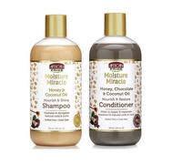 African Pride Moisture Miracle Honey & Coconut oil Shampoing + Apres-Shampoing