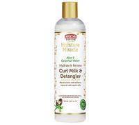African Pride Moisture Miracle Hydrate & Renew Curl Milk & Hair Démêlant pour boucles naturelles, hydrate et contrôle les frisottis, 340,2 g