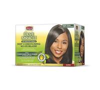 African Pride Olive Miracle No-Lye Relaxer - Super KIT - Crème - Non parfumé - Enrichi en beurre de karité africain, huile d'olive et extraits d'huile végétale - Pour tous types de cheveux
