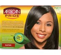 African Pride Olive Miracle No-Lye Relaxer - Super KIT - Crème - Non parfumé - Enrichi en beurre de karité africain, huile d'olive et extraits d'huile végétale - Pour tous types de cheveux