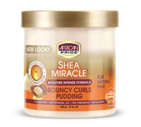African Pride Shea Miracle Bouncy Curls Pudding - Contient du beurre de karit et de mangue africaine pour dfinir les boucles et les bobines et