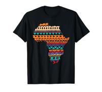 African Pride Traditional Dashiki Pattern Art Africa Map T-Shirt