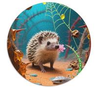 African Pygmy hérisson 1000 Pièces Animaux Puzzle Circulaire Détente & Relaxation De l'art De La DécoRation Moderne Adultes Et Enfants Dès 14 Ans 1000pcs (67.5x67.5cm)