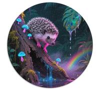 African Pygmy hérisson 1000 Pièces Animaux Puzzle Circulaire Jeu D'Intelligence Jeu Cadeau Unique Adultes Et Enfants Dès 14 Ans 1000pcs (67.5x67.5cm)