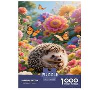 African Pygmy hérisson Puzzle 1000 Pieces Cadeau Unique Animaux Jeu Éduchatif Challenge Toy À De Qualité Supérieure Peinture Art pour Adultes Et Enfants À Partir De 14 Ans 70x50cm/1000pcs