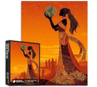 African Queen Casse-tête de 1000 pièces pour adultes sur le thème culturel africain - Puzzle coloré à faire soi-même pour la décoration de la maison, cadeaux, puzzle familial, parfait pour les soirées