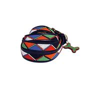 African Rainbow Craft Collier pour Chien, Collier pour Chien Fait Main en Cuir véritable, doublé Doux et Durable, Design Luxueux et Ajustable - Maasai (Large / 40-60cm)