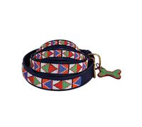 African Rainbow Craft Collier pour Chien, Collier pour Chien Fait Main en Cuir véritable, doublé Doux et Durable, Design Luxueux et Ajustable - Samburu (Medium / 25-35cm)