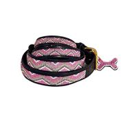 African Rainbow Craft Collier pour Chien, Collier pour Chien Fait Main en Cuir véritable, doublé Doux et Durable, Design Luxueux et Ajustable - Kabaka Pink (Small / 20-30cm)
