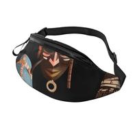 African Ritual Sac banane ethnique tribal pour homme et femme Sac banane imperméable pour course à pied Sac banane partout avec sangle réglable pour le sport