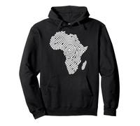 African Roots Carte Afro-Américaine Empreinte Digitale Culture Noire Sweat à Capuche