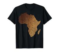 African Roots Carte de l'Afrique Afro-Américaine à Empreintes Digit T-Shirt