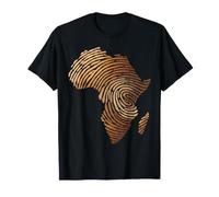 African Roots Carte de l'Afrique Afro-Américaine à Empreintes Digit T-Shirt