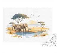 African Safari Scene-1 Puzzle 1000 Pièces Educa Jouet en Bois Divertissement Créatif Décoration Intérieure Jeu Éducatif Challenge Toy pour Adultes Et Enfants À Partir De 12 Ans 38x26cm/1000pcs