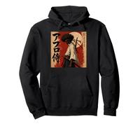African Samurai Fighter Bushido Katana Japonais Black Anime Sweat à Capuche