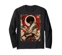 African Samurai Japanese Warrior Anime Katana Ronin Manche Longue