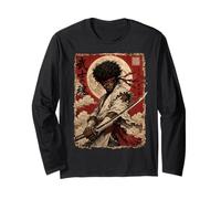 African Samurai Japanese Warrior Anime Katana Ronin Manche Longue