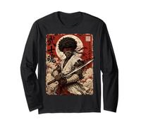 African Samurai Japanese Warrior Anime Katana Ronin Manche Longue