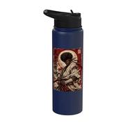 African Samurai Japanese Warrior Anime Katana Ronin Stainless Steel Insulated Water Bottle