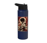 African Samurai Japanese Warrior Anime Katana Ronin Stainless Steel Insulated Water Bottle