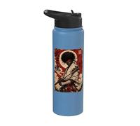African Samurai Japanese Warrior Anime Katana Ronin Stainless Steel Insulated Water Bottle