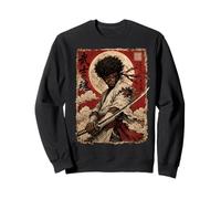 African Samurai Japanese Warrior Anime Katana Ronin Sweatshirt