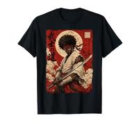 African Samurai Japanese Warrior Anime Katana Ronin T-Shirt