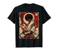 African Samurai Japanese Warrior Anime Katana Ronin T-Shirt