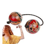 African Shaker Kashaka - Hochet Shaker Classique À Double Boule En Bois, Boule Rythmique, Balles Śhaker À Main Pour Adultes Débutants Amoureux, Son Agréable, Mais Améliore Également La Qualité