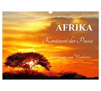 AFRIKA - Kontinent der Poesie (Wandkalender 2026 DIN A3 quer), CALVENDO Monatskalender: Weisheiten und Sprichwörter