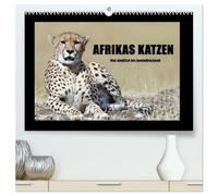 Afrikas Katzen (hochwertiger Premium Wandkalender 2026 DIN A2 quer), Kunstdruck in Hochglanz: Aufnahmen von Löwen, Geparden, Leoparden und Wildkatzen