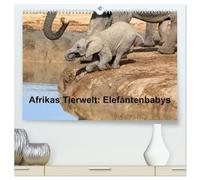 Afrikas Tierwelt: Elefantenbabys (hochwertiger Premium Wandkalender 2026 DIN A2 quer), Kunstdruck in Hochglanz: Besondere Momente der kleinen grauen "Riesen"